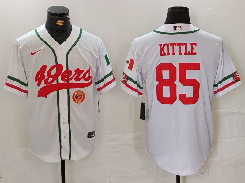 Men San Francisco 49ers 85 Kittle White Joint Name 2024 Nike Limited NFL Jersey style 3
